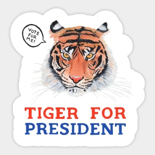 Tiger for President Sticker
